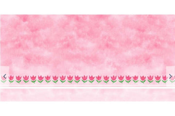 Jersey Panel - Bordüre mit Tulpen